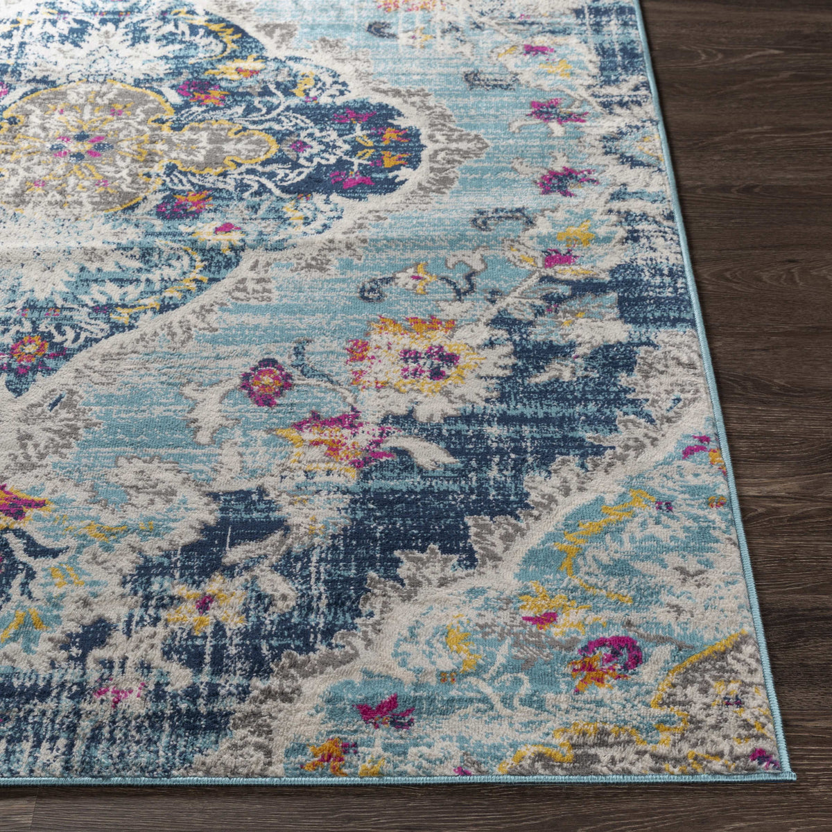 Blue 3x12 Traditional Runner Area Rug D907
