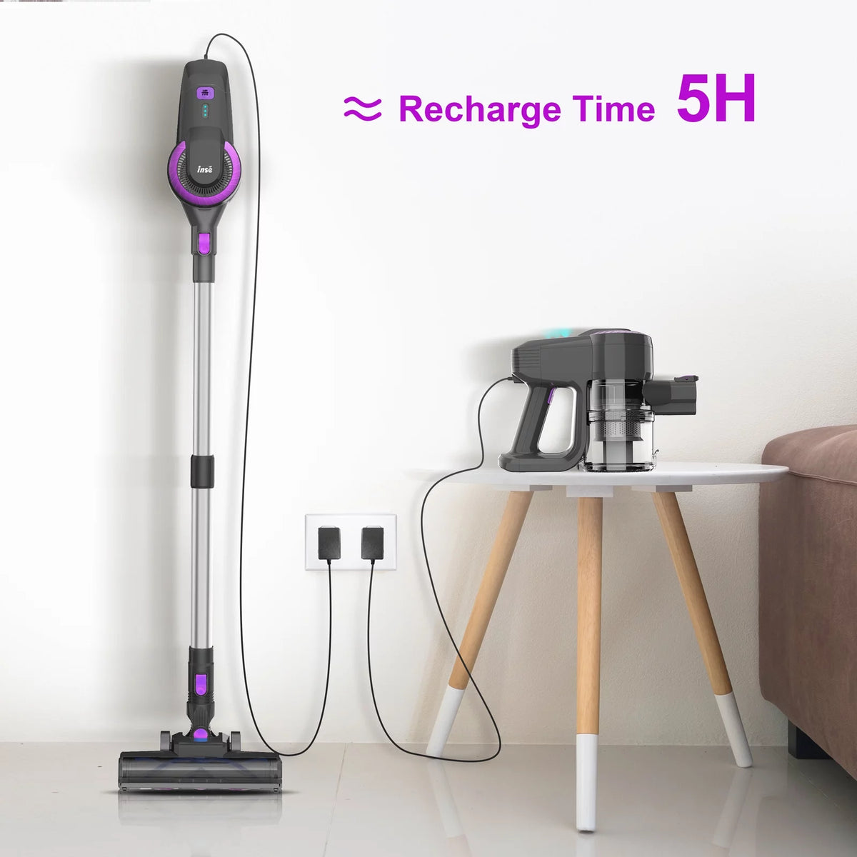 Cordless Stick Vacuum 6 in 1 Purple S943
