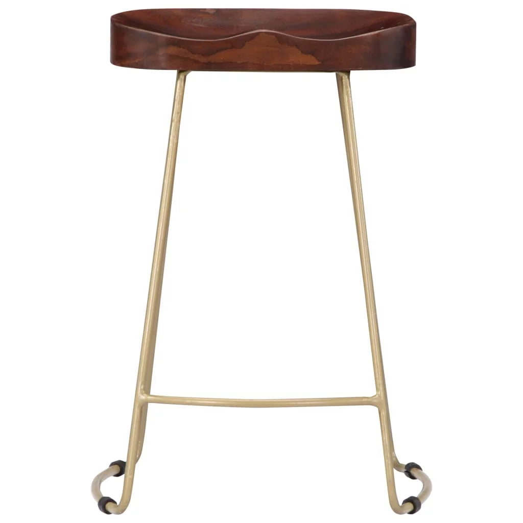 Solid Mango Wood Bar Stools 2 pcs V365