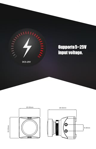 FPV Camera 1/3 CMOS 5MP 2.1mm Lens 1200TVL Switchable I218796
