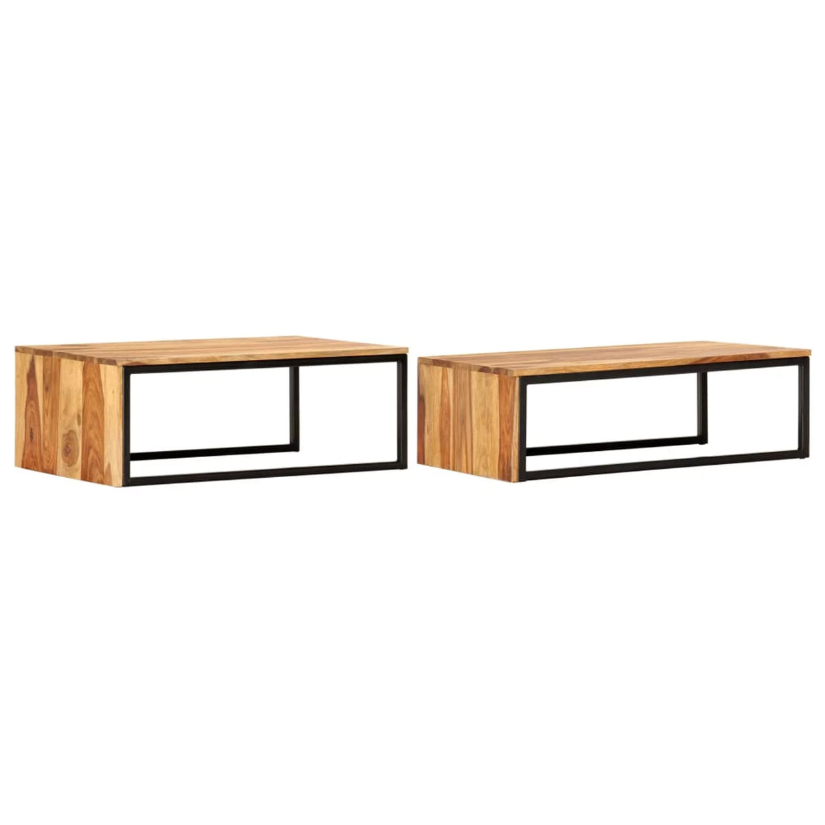 2 pcs Solid Sheesham Wood Nesting Tables J412