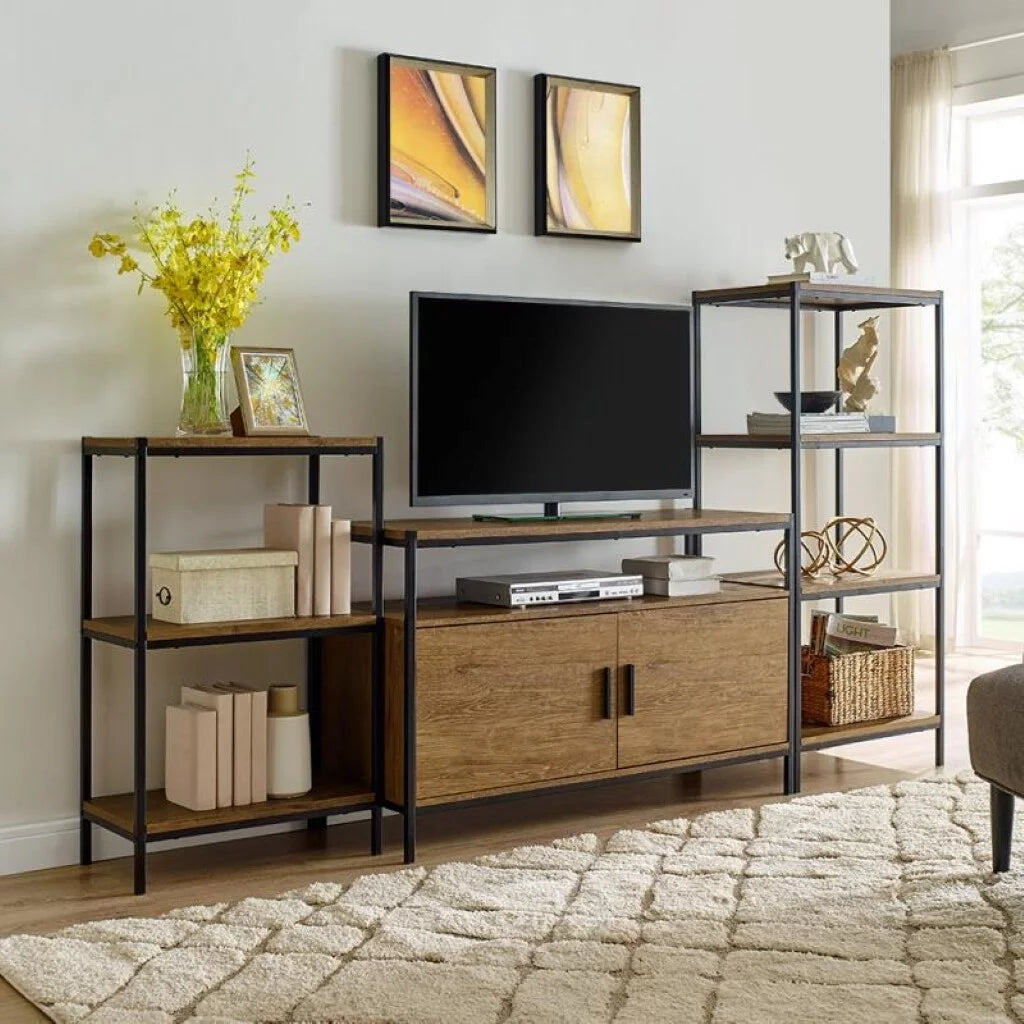 4 Tier Rustic Industrial Bookshelf M81014