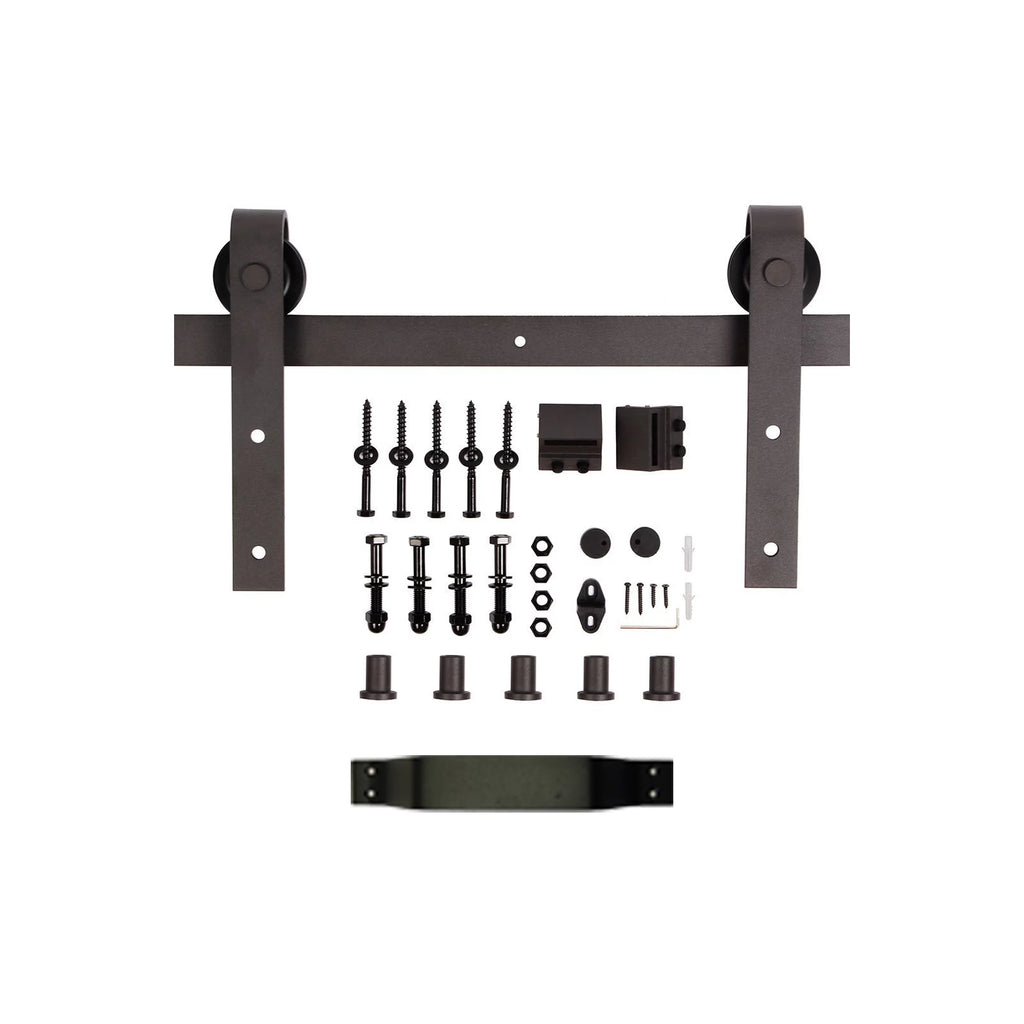 36 in x 84 in Knotty Pine Wood Sliding Barn Door with Hardware Kit D645148