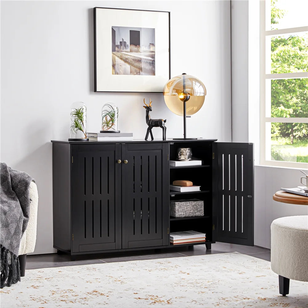 4 Tier Black Shoe Storage Cabinet Z43438