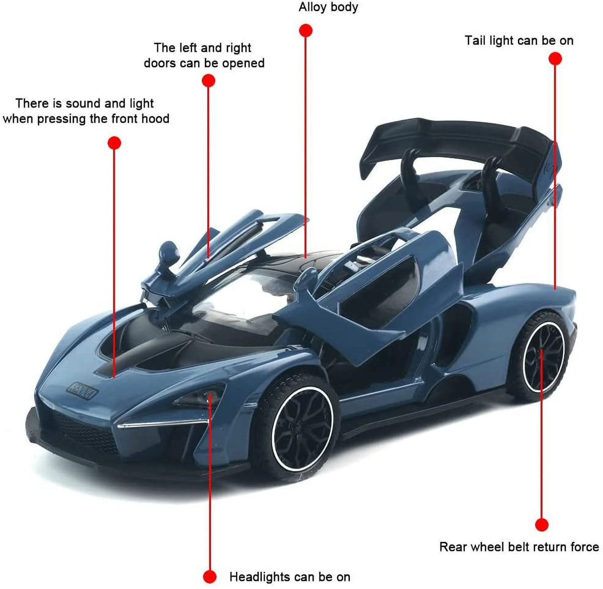 Die-casting Toy Car 1:32 Scale Zinc Alloy Model with Light and Music X32420