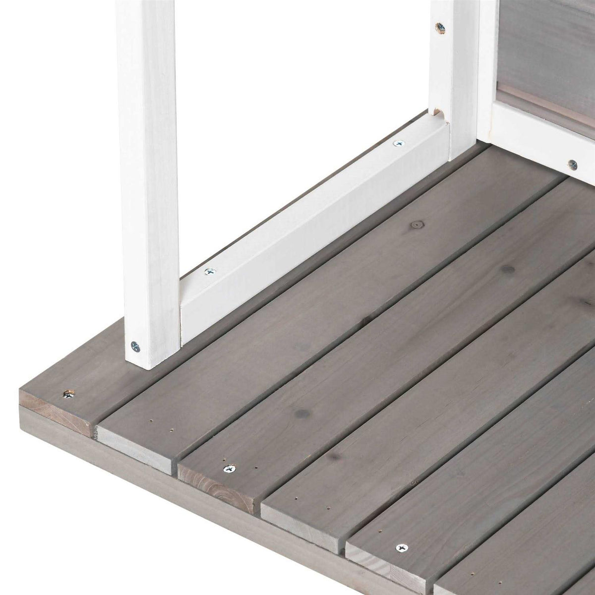Wooden Raised Dog House with Asphalt Roof V686021