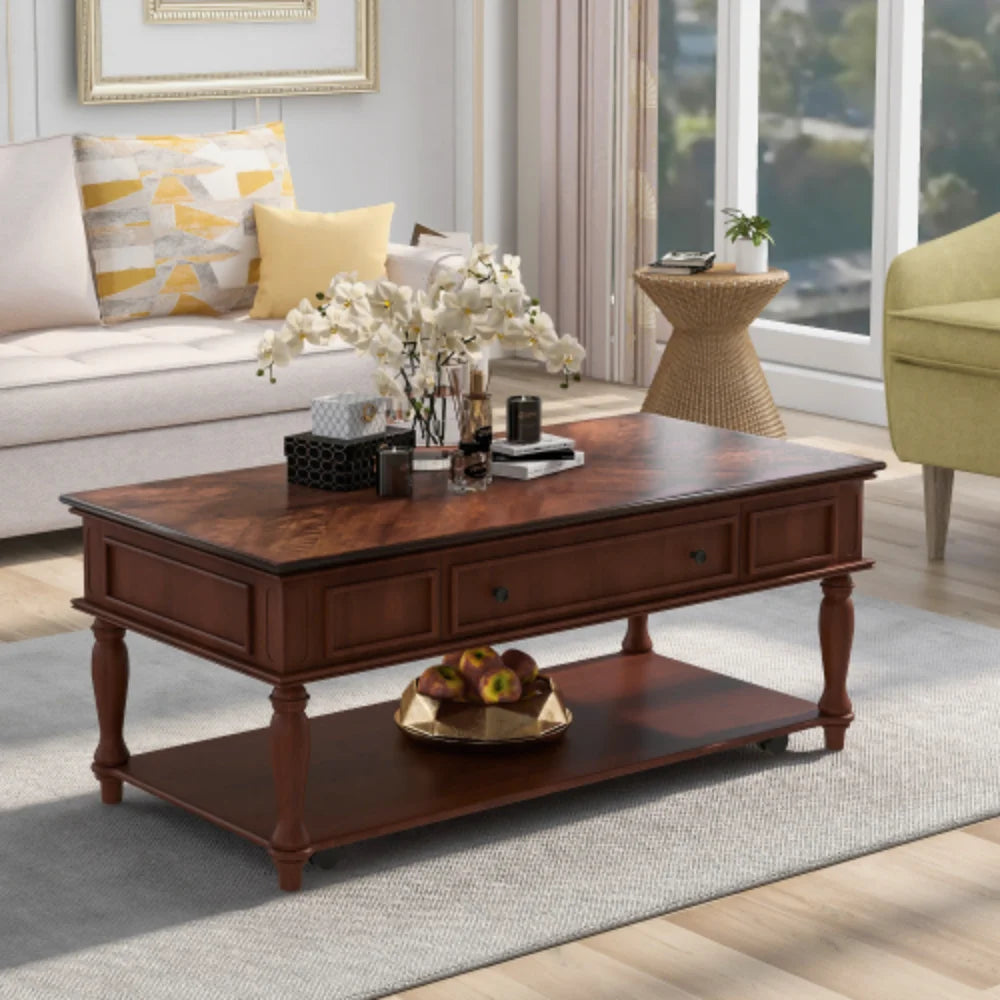Cocktail Table with Caster Wheels Espresso P974337