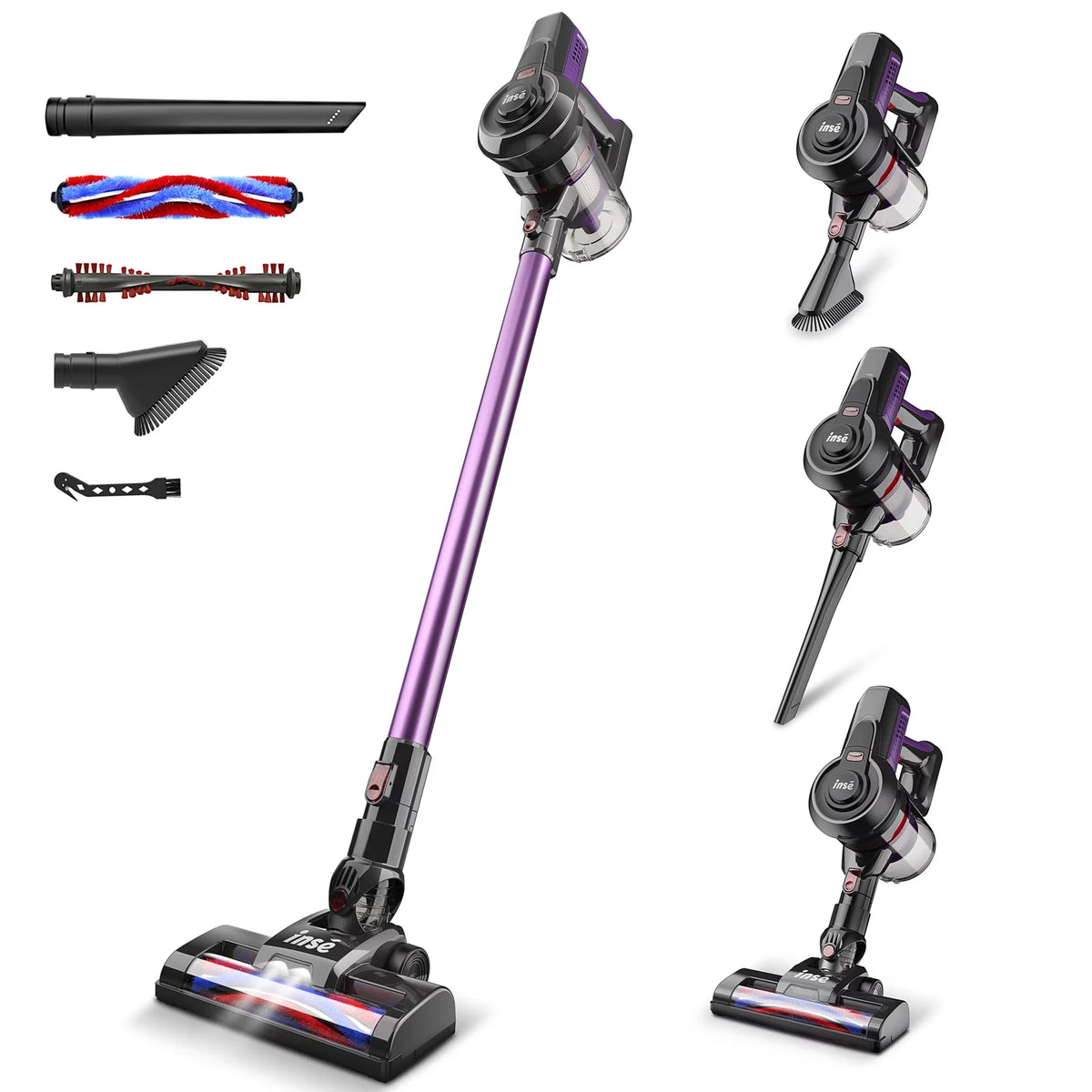 Cordless Vacuum, 20KPa 160W 4-in-1 Stick Handheld Vacuum Cleaner T604