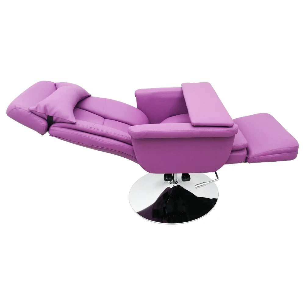 Purple 360 Degree Rotating Facial Bed Recliner Spa Table Salon Chair P6246