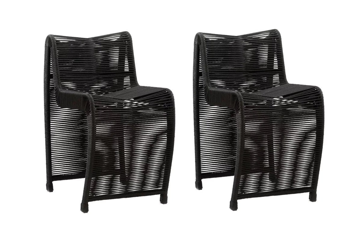 Black Rope Counter Stool Set of 2 E30330