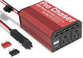 400W Vehicle Power Inverter, 12V DC to 110V AC, Dual AC Outlets, USB-A & USB-C Ports R3274