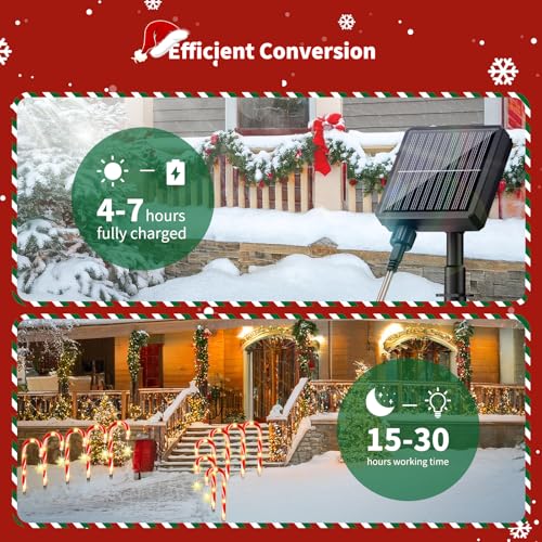 Solar Christmas Candy Cane Lights N955096