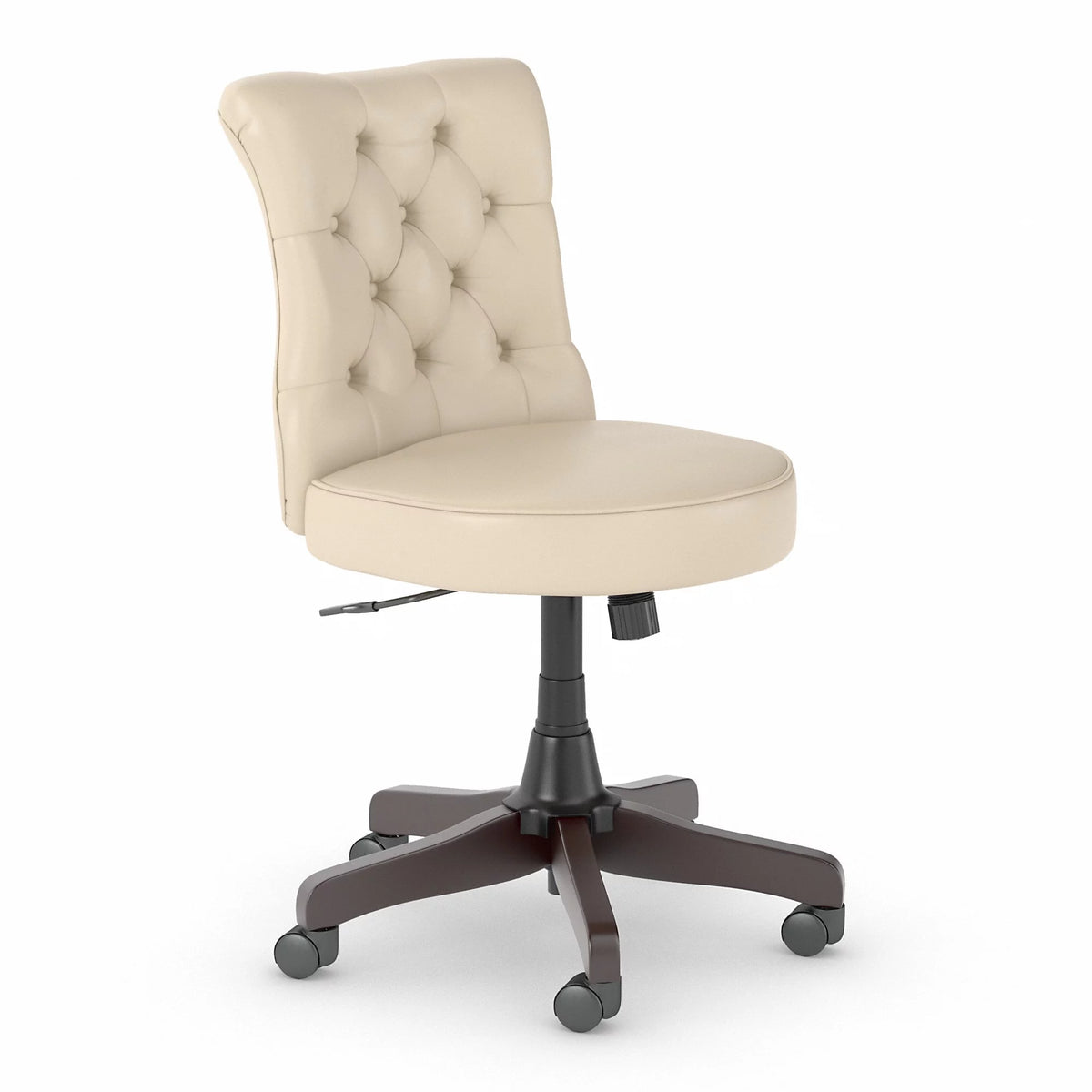 Antique White Leather Tufted Office Chair Z316667