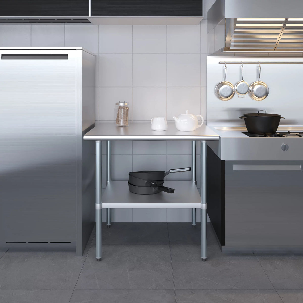 36" Stainless Steel Work Table with Undershelf C852534