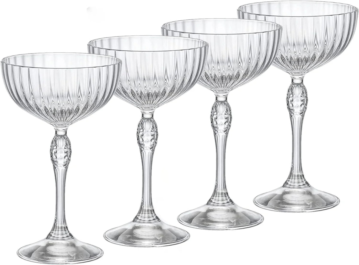 Clear 7.75 Oz Cocktail Coupe Glass Set Of 4 Q19342