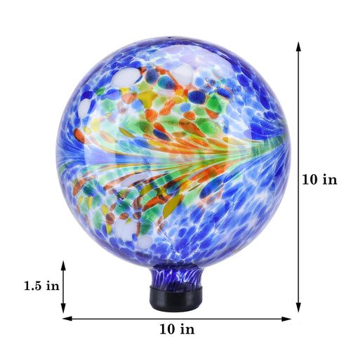 10 inch Colorful Glass Gazing Ball Y198747