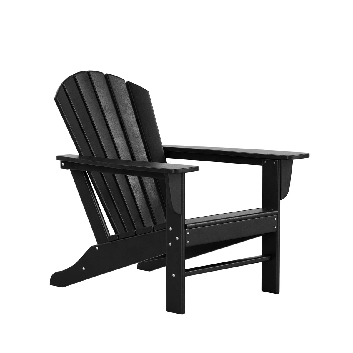 Black All Weather Resistant Poly Lumber Adirondack Chair F6751