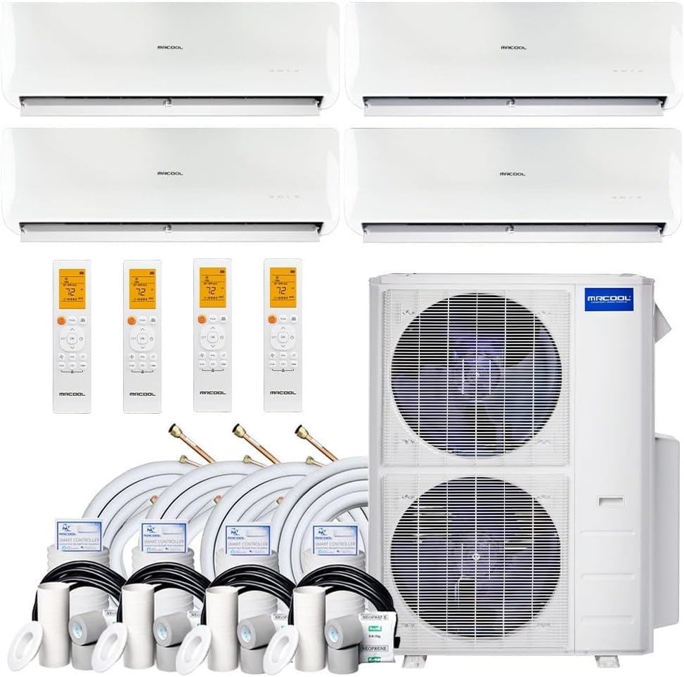 45k BTU 22.4 SEER Ductless Heat Pump Split System 4 Zone Q247031