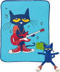 Blue 46x60 inch Microfiber Throw and Mini Pillow Buddy Set Y73287
