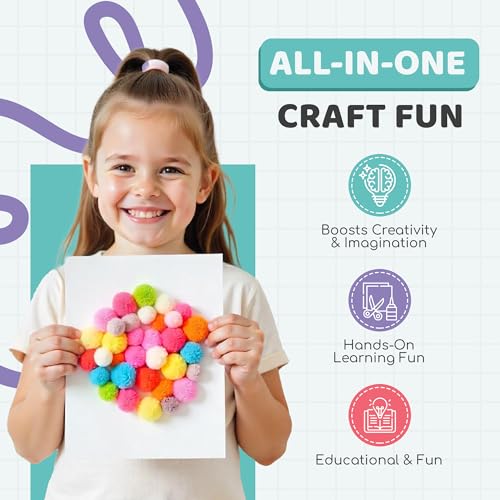 3000+ Pcs Arts and Crafts Supplies & Materials for Kids Bulk Craft Kit K48335