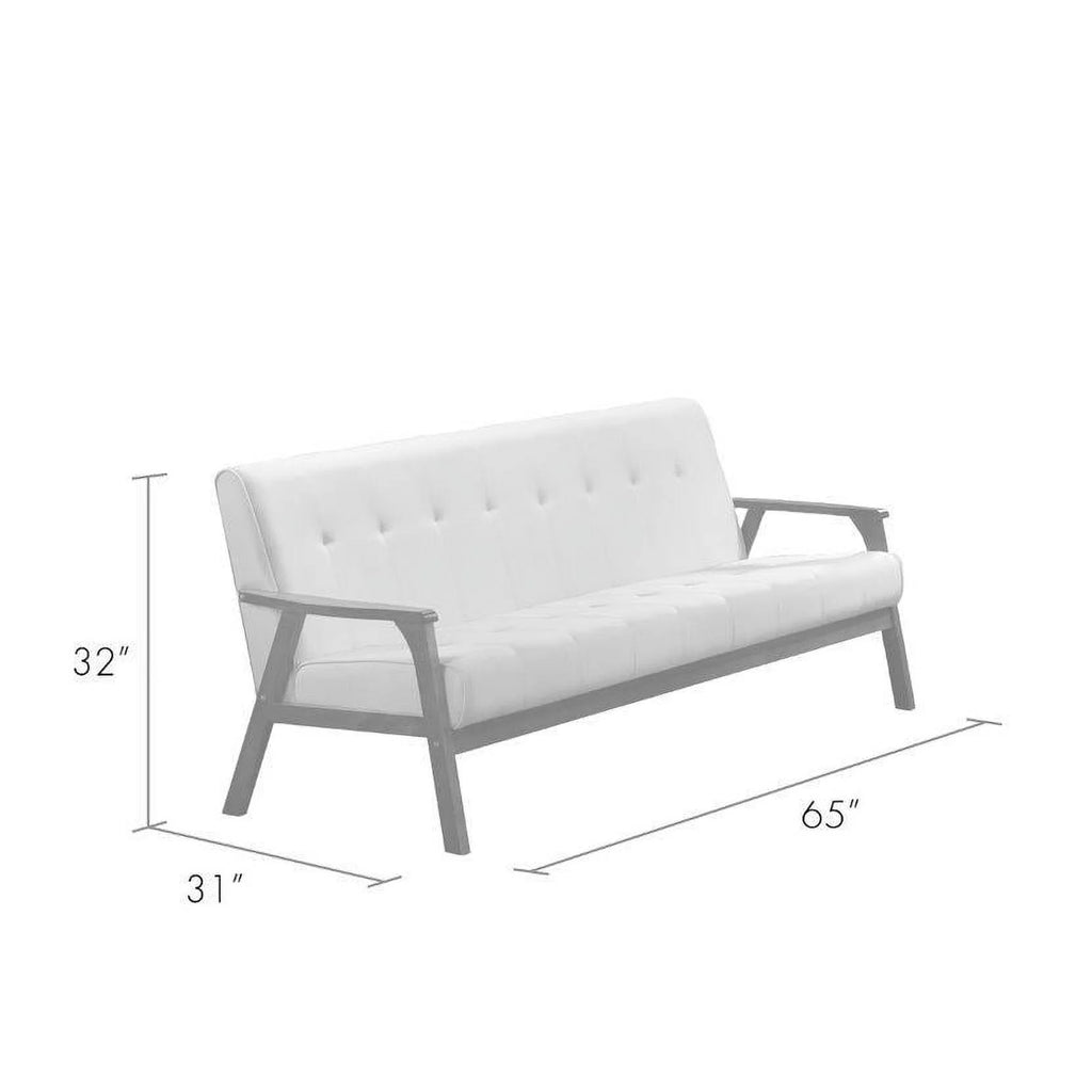 Grey Mid Century Wood 4pc Living Room Set F597141