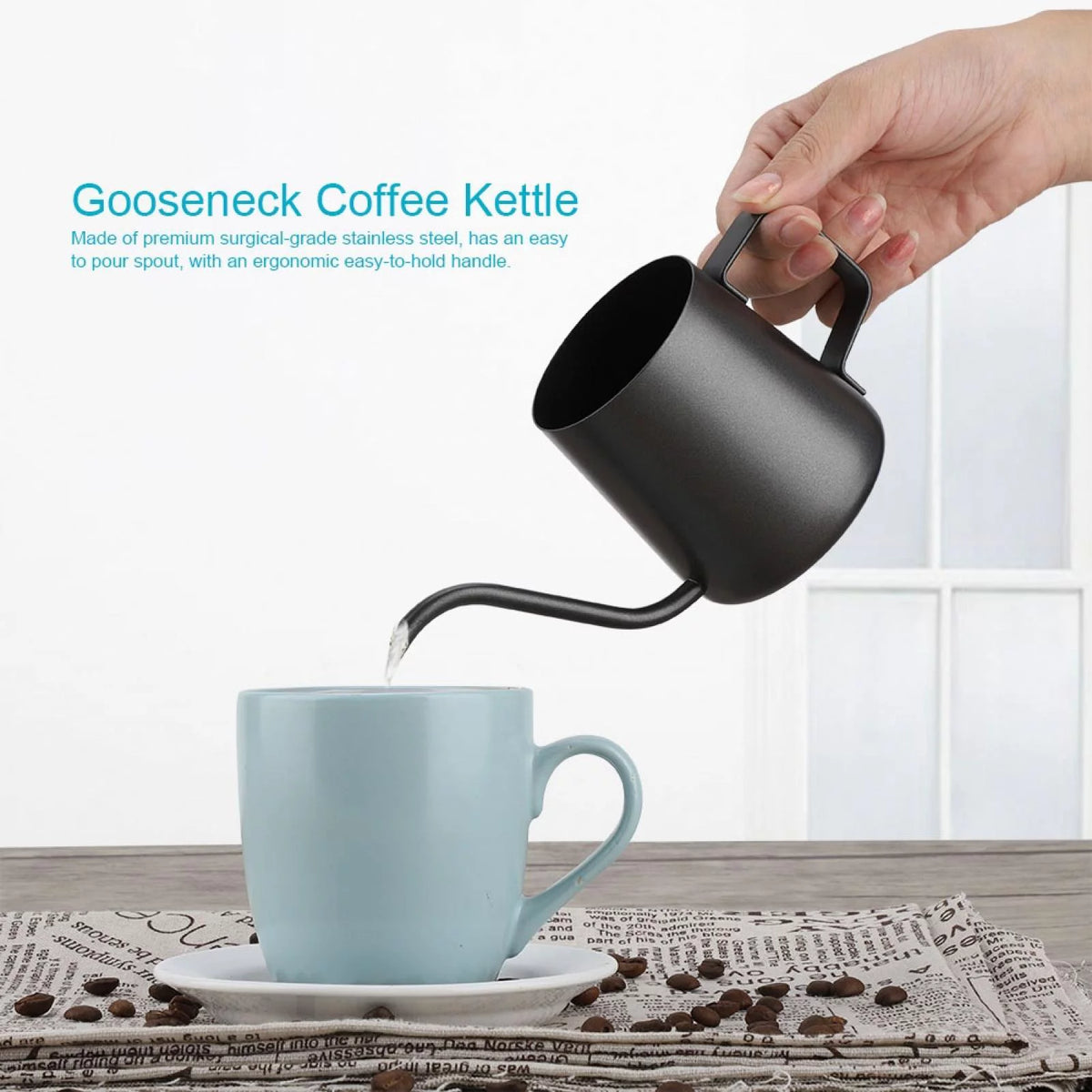 Stainless Steel Pour Over Coffee Pot 350 ml L455