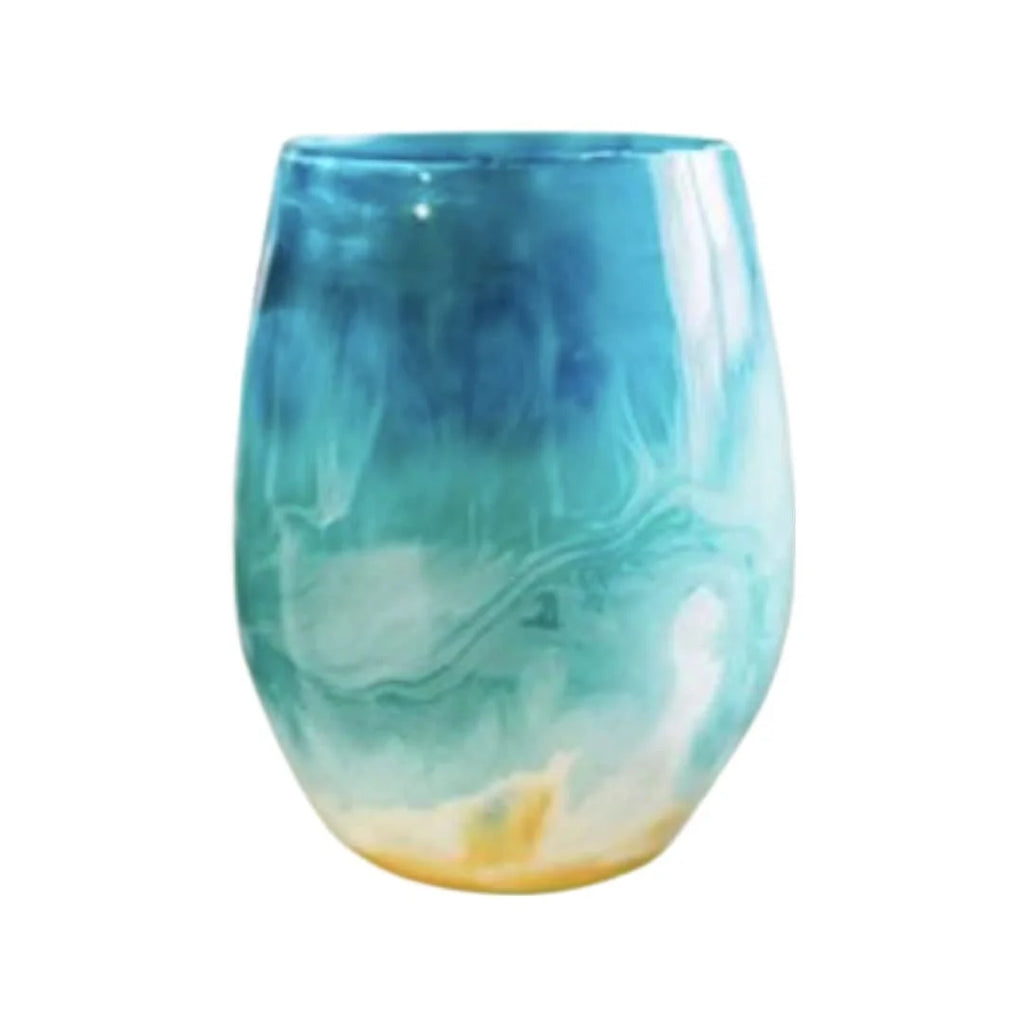 Beach Themed Stemless Wine Glass I242