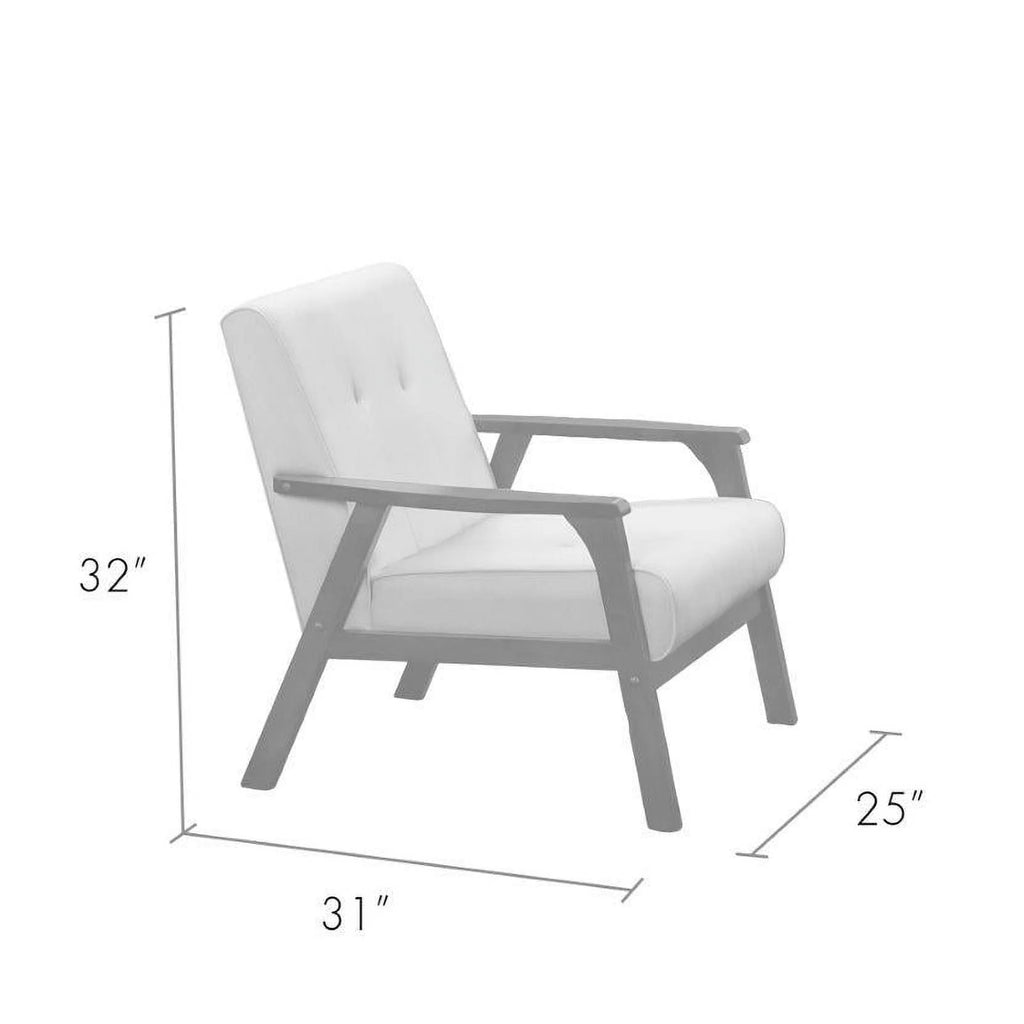 Grey Mid Century Wood 4pc Living Room Set F597141