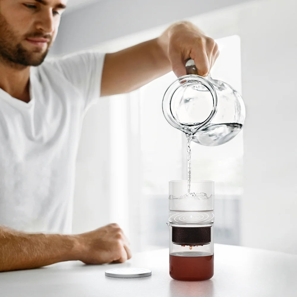 300ml Borosilicate Glass Cold Brew Coffee Maker with Cleaning Brush V122631