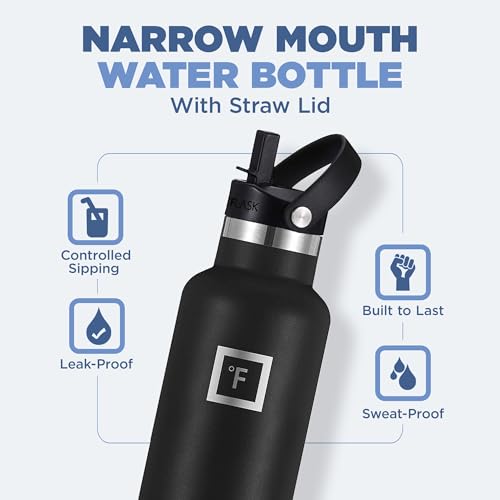24 Oz Leak Proof Vacuum Insulated Stainless Steel Water Bottle F50651