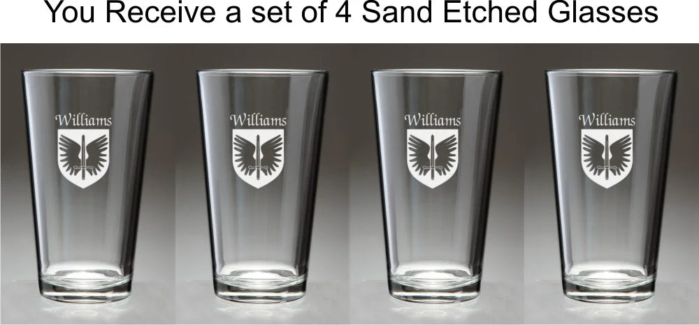 Irish Coat of Arms Pint Glasses Set of 4 N36360