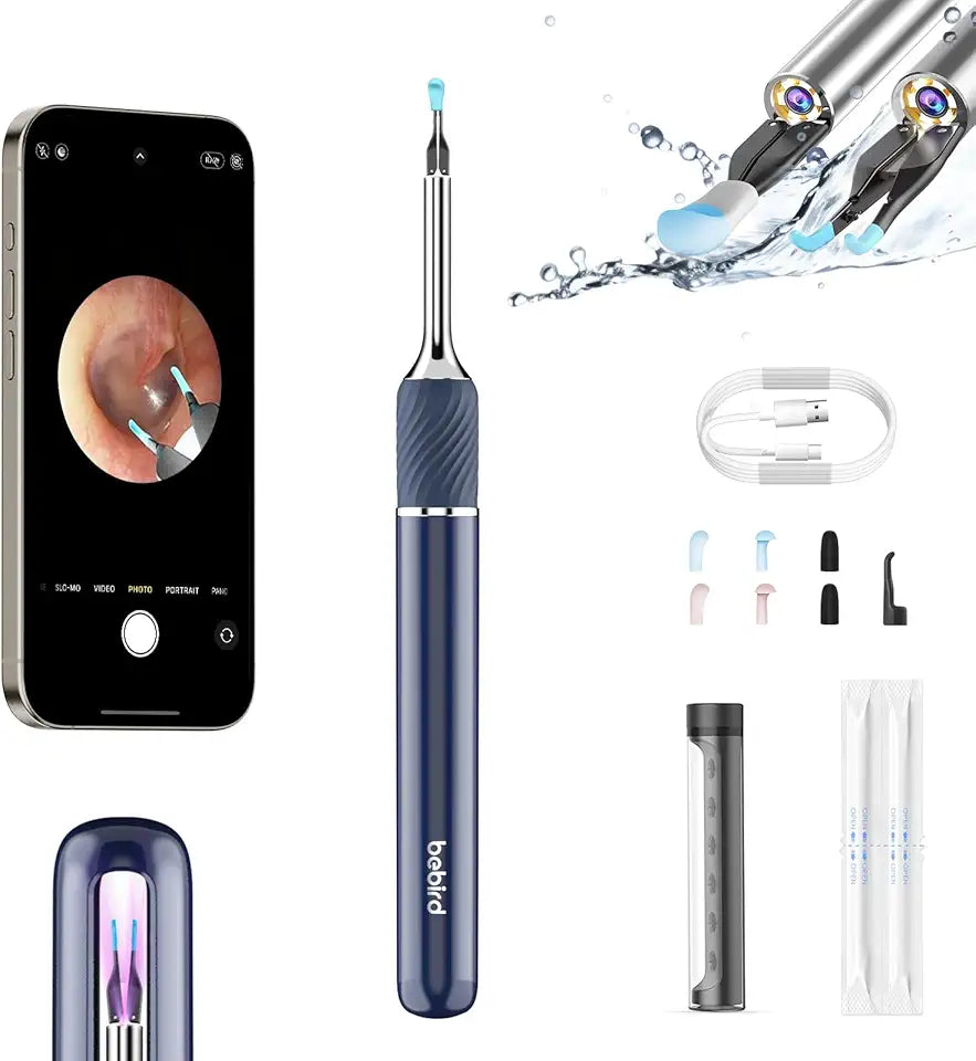 Ear Wax Tweezers with Camera, Ear Cleaner Camera Otoscope with Light, 6 Earwax Removal Kit H68430