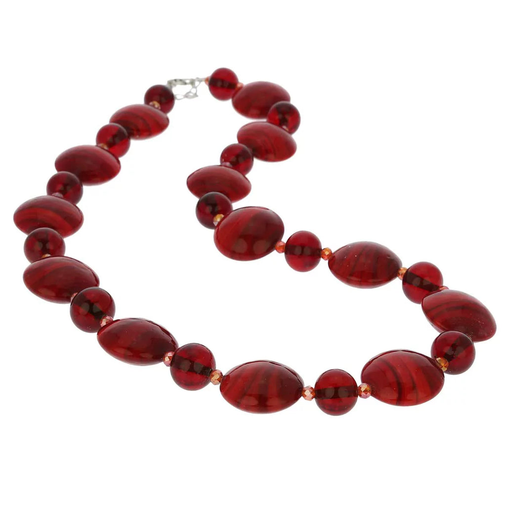 Ruby Red Murano Glass Necklace Q744470