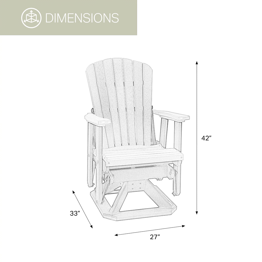Aruba Blue Swivel Glider P561678