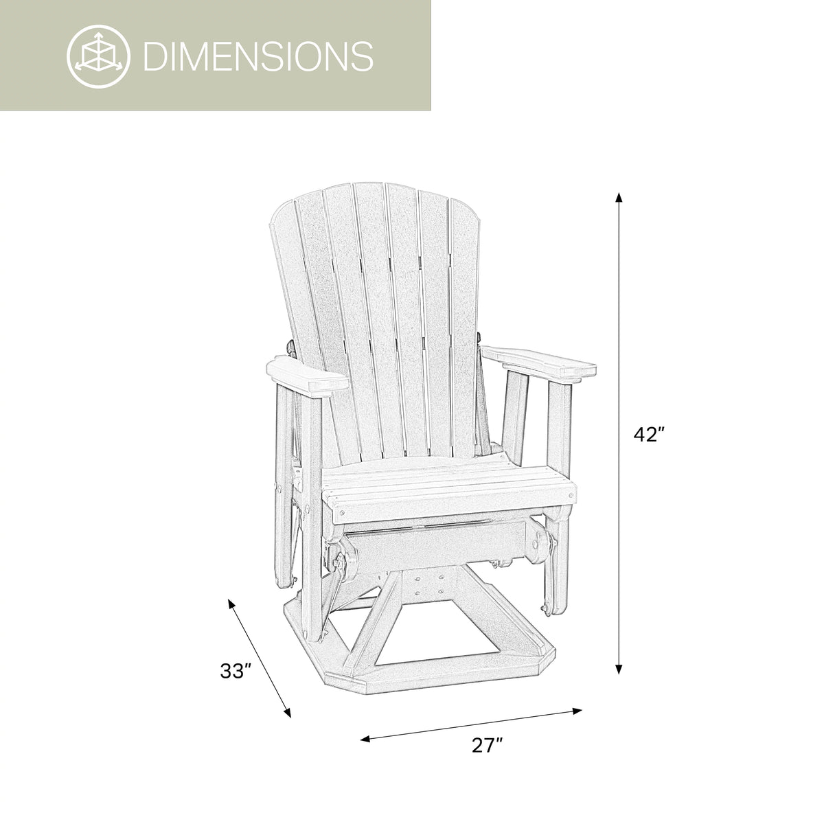 Aruba Blue Swivel Glider P561678