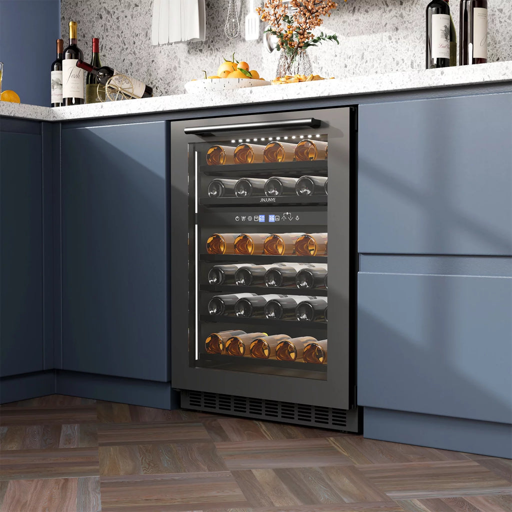 24" 56 Bottle Dual Zone Wine Cooler Refrigerator Q7257