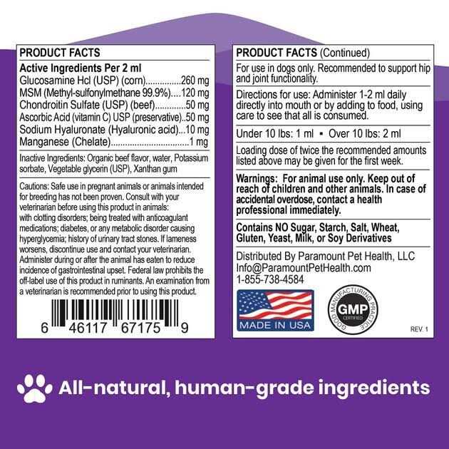 All Natural Glucosamine for Dogs 260mg M3332
