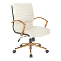 Cream Faux Leather Mid-Back Chair B517874