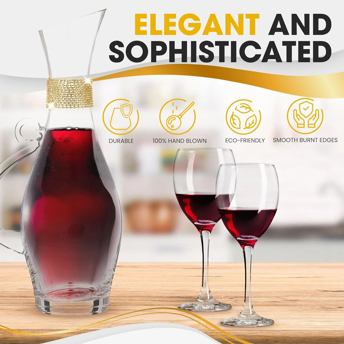 Glass Wine Decanter 1200Ml M6411