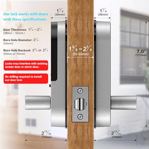 Fingerprint Smart Door Lock Silver E6596