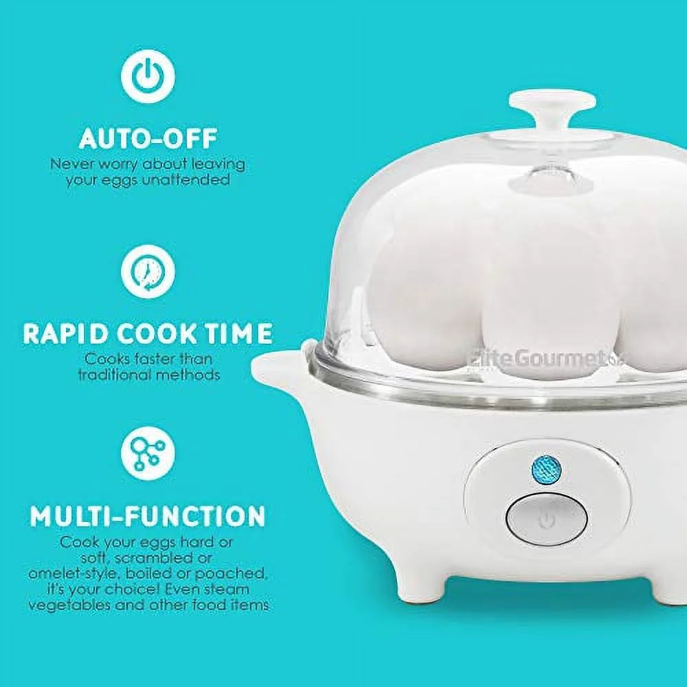 Electric Egg Cooker 7 Egg Capacity White O947283