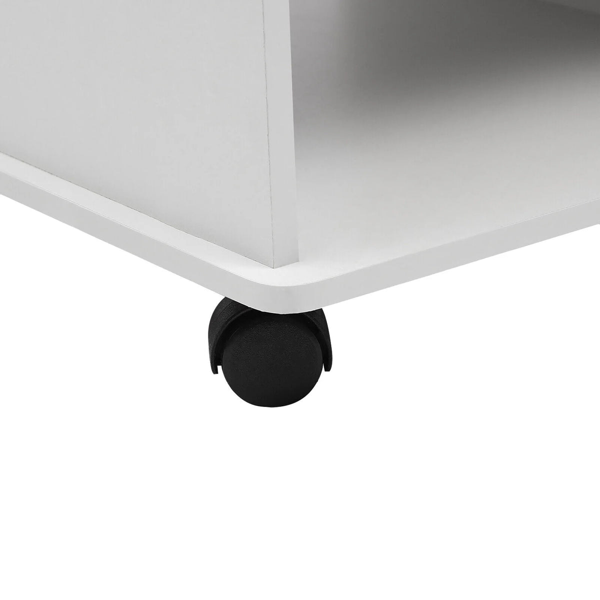 Rolling Printer Stand Mobile File Cabinet with Drawers and Open Storage Shelves B278