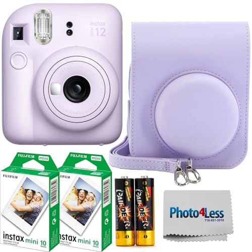 Instant Film Camera Pastel Blue with Twin Pack Instant Film 20 Prints and Case O6965