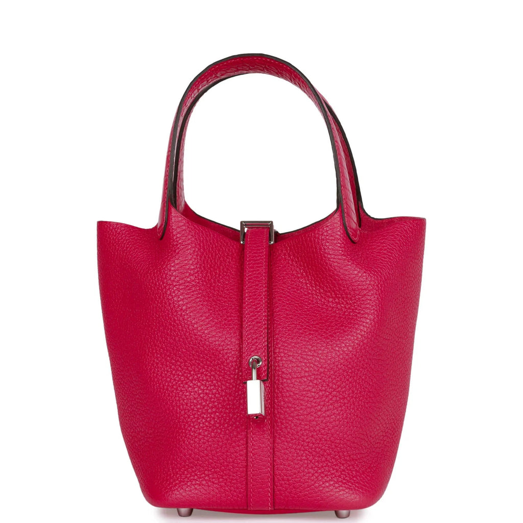 Framboise Clemence and Matte Alligator Touch 18 Picotin Lock T52497