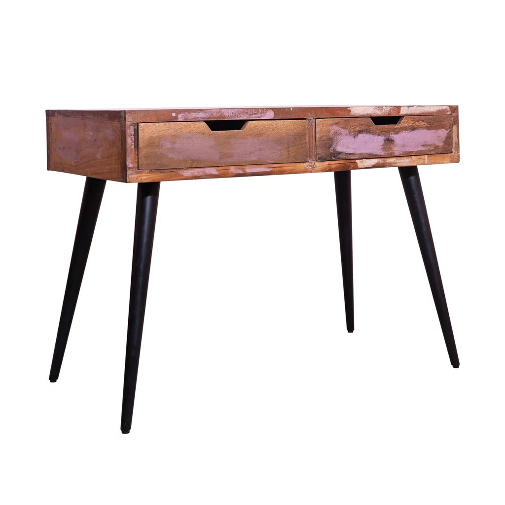 43 Inch 2 Drawer Wooden Console Table L555