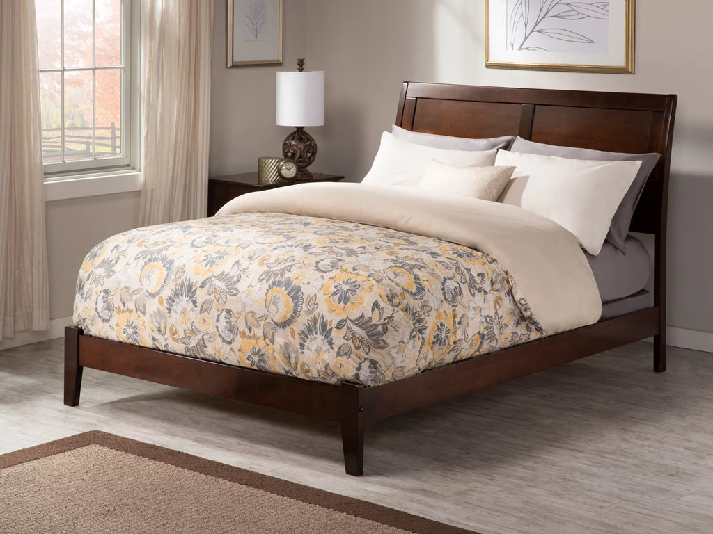 King Wood Traditional Bed Frame with Sleigh Headboard P62669