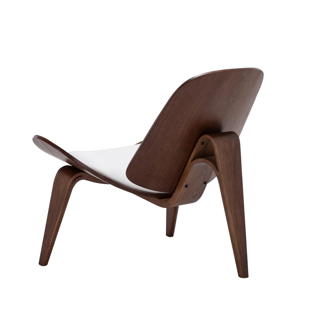 White Faux Leather Armless Accent Chair D732