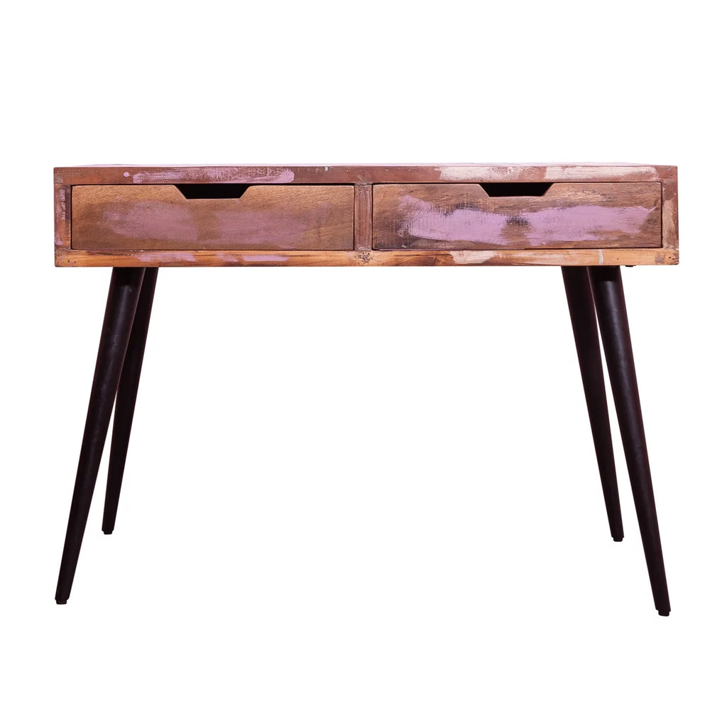 43 Inch 2 Drawer Wooden Console Table L555