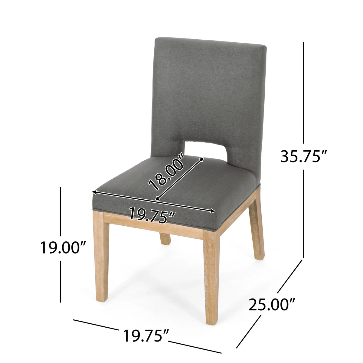 Fabric Upholstered Dining Chairs Set of 4 E32719