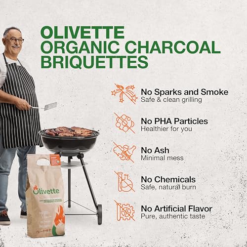 Organic Charcoal Briquettes, 6.6 lb. 2-Bag Pack C690